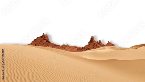 Desert landscape with red r...