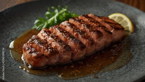 Lightly blackened tuna stea...