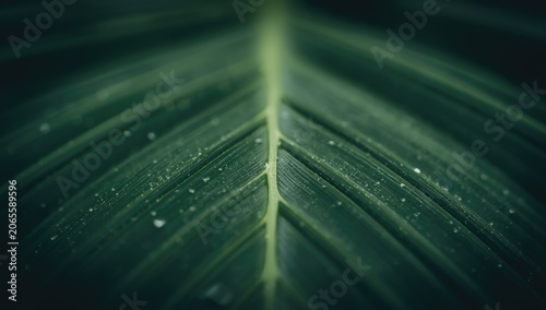 Close-up of a green leaf wi...