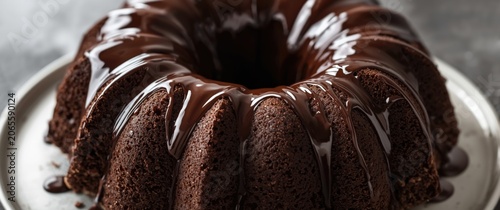 Chocolate bundt cake with g...