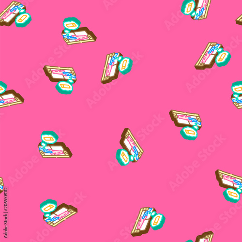 Foto physical inactivity obesity overweight isometric seamless pattern