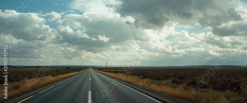 Empty road stretching into ...