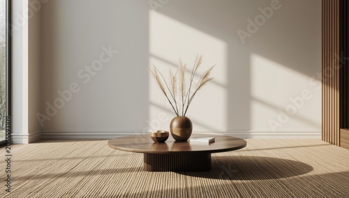 Modern dining table with de...