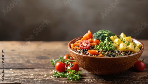 Vibrant bowl of quinoa and ...