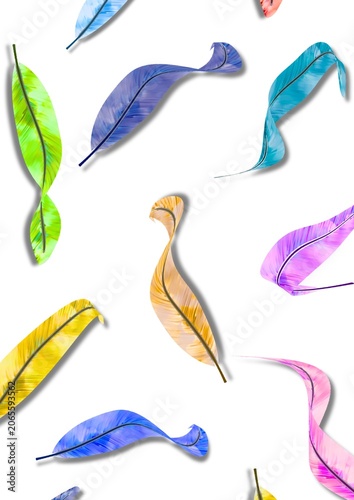 Seamless feathers modern design for printables