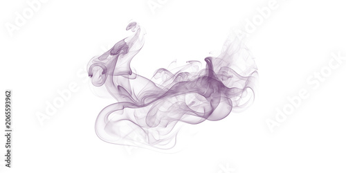 Photography Ethereal purple smoke tendrils wafting gently isolated on transparent background