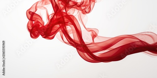 Red smoke or fabric flowing...