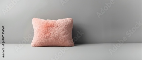 Solid pink pillow artwork p...