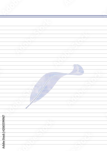 Feather notebook printable page