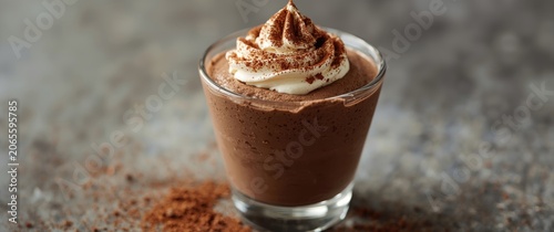 Chocolate mousse with whipp...