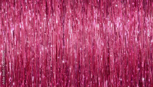 Pink glitter strands arrang...
