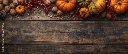 Pumpkins, nuts, and berries...