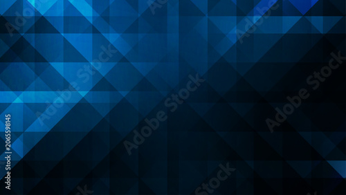 Abstract Blue Geometric Technology Background with Dark Triangle Pattern