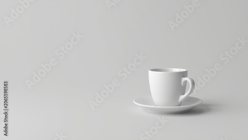 Minimalist coffee cup on sa...