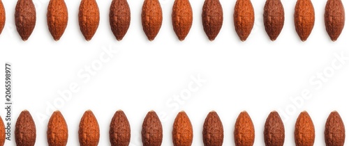 Single cocoa pods separated...