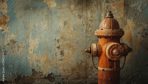 Rustic peeling paint on wal...