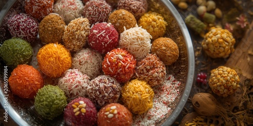 Variety of colorful Indian ...