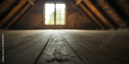 Shallow focus on rustic woo...