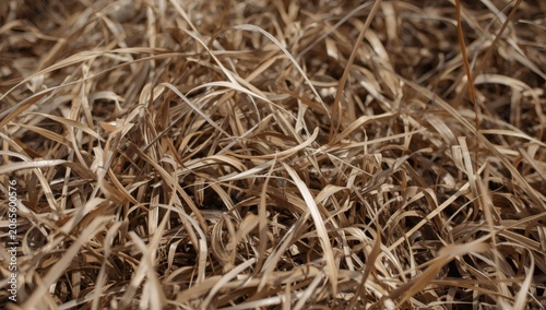 Dry grass and straw in a na...