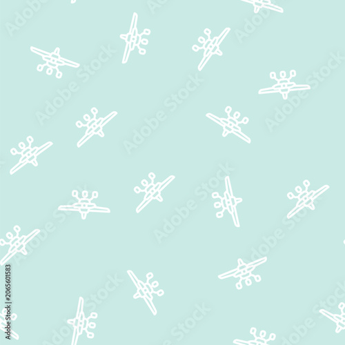 aircraft plane line seamless pattern aircraft plane thin line illustration