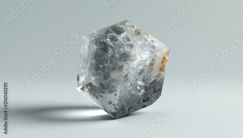 Transparent mineral crystal...