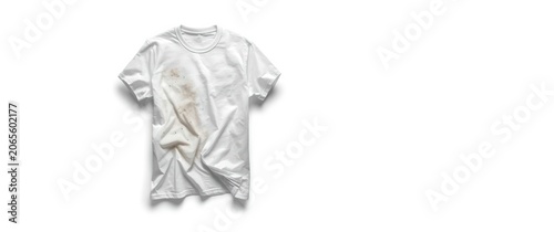 White t-shirt with stains o...
