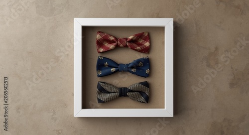 Square frame displaying fou...