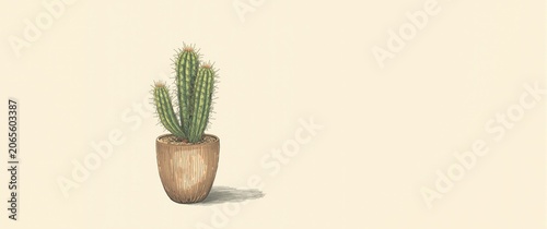 Cactus in a decorative pot ...