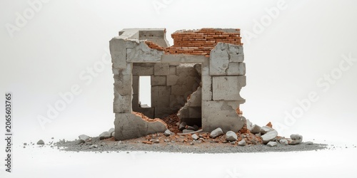 intimate view of a damaged ...