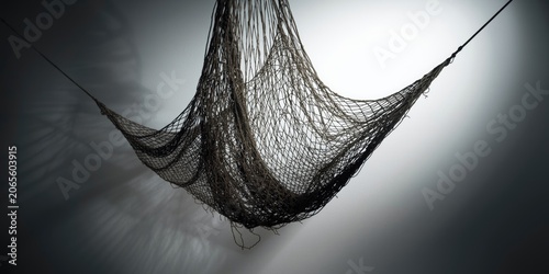 Shadowed fishing net displa...