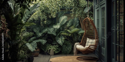 Tranquil indoor patio desig...