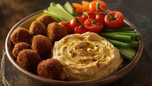 Warm falafel with garlic-in...