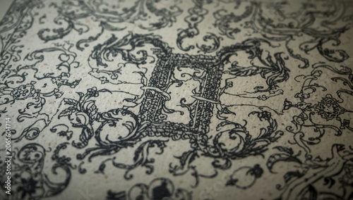 Intricate vintage floral pa...