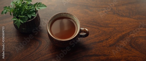 Nettle tea in a ceramic cup...