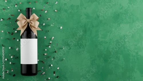 Wine bottle with blank labe...