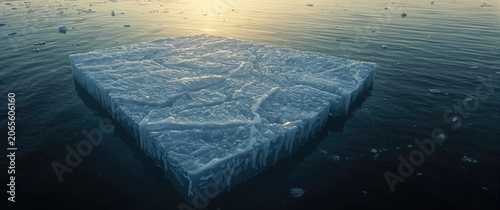 Iceberg with sparkling surf...