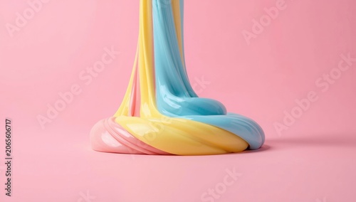 Vivid stretchy slime in blu...
