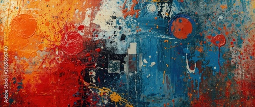 Abstract colorful painting ...