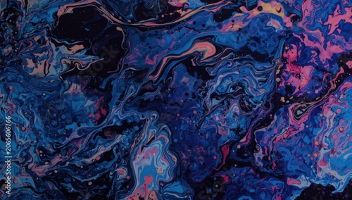 Abstract blue and pink marb...