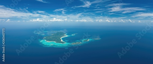 Aerial view of a tropical i...