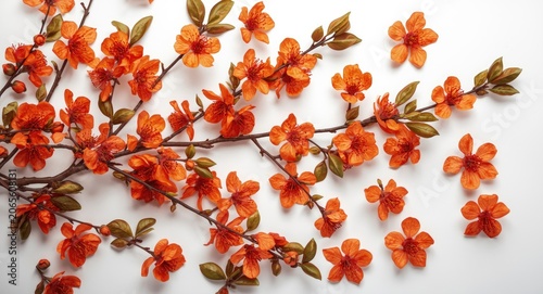 Orange tree branches with b...