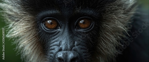 Close-up of a monkey's face...