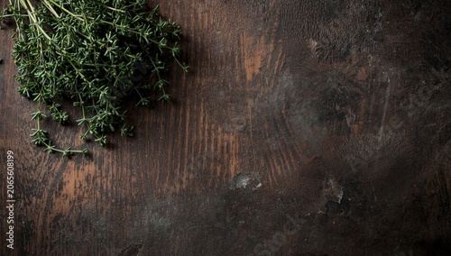 Rustic kitchen table with f...