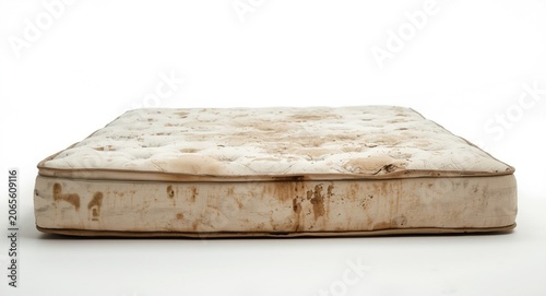 Old mattress showing heavy ...