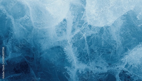 Blue ice texture background...
