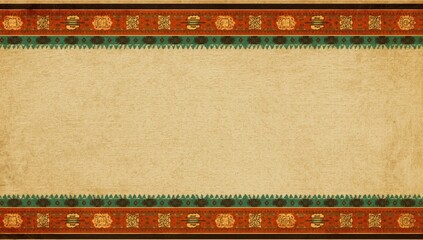 Decorative vintage border design with intricate patterns