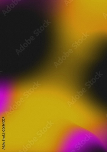 Floating yellow glowing with dark grainy gradient background 
