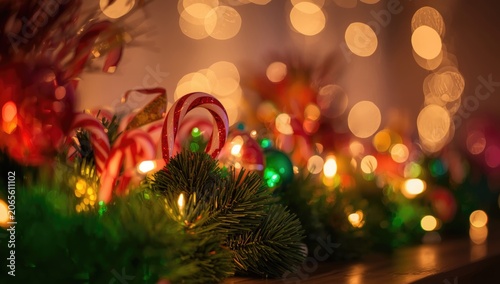 Warm festive scene with can...