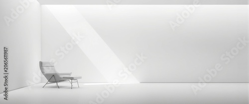 White room interior showcas...