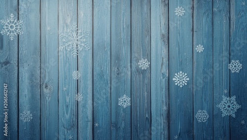 Seasonal winter blue wood t...